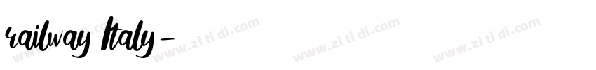 railway Italy字体转换